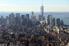 New York City Empire State Building 06B South Financial District, World Trade Center, Statue Of Liberty